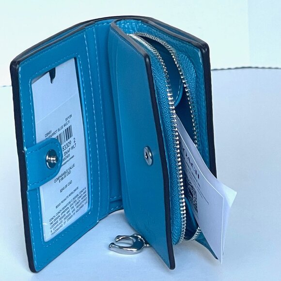 Coach x Peanuts 2025 Snap Wallet Linus CBN91 Snoopy 75th Anniversary Blue - Picture 7 of 8